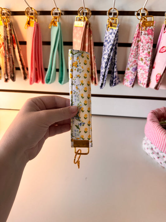 Green & Yellow Patchwork Wristlet