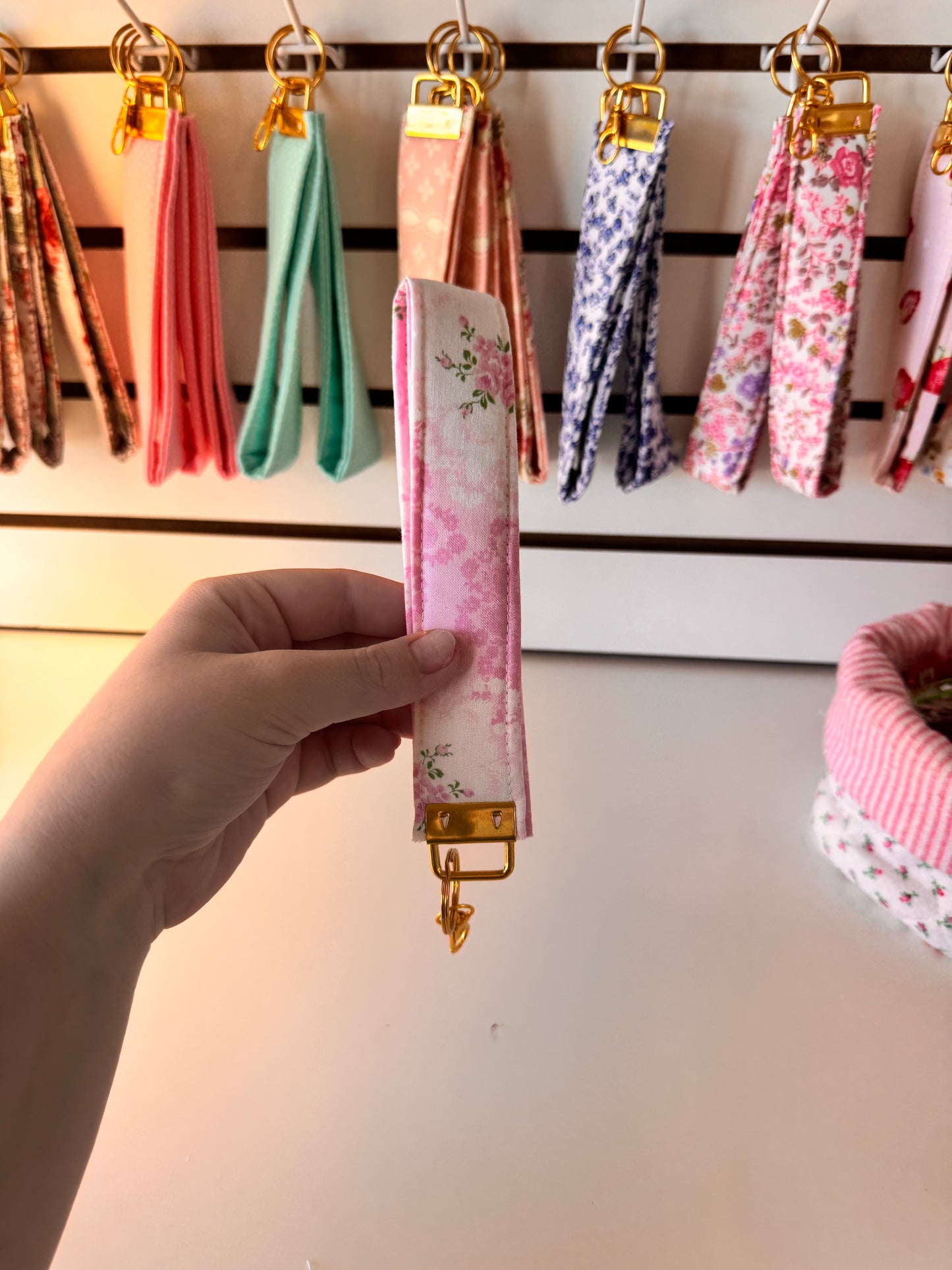 Faded Pink Floral Wristlet (Limited Edition)