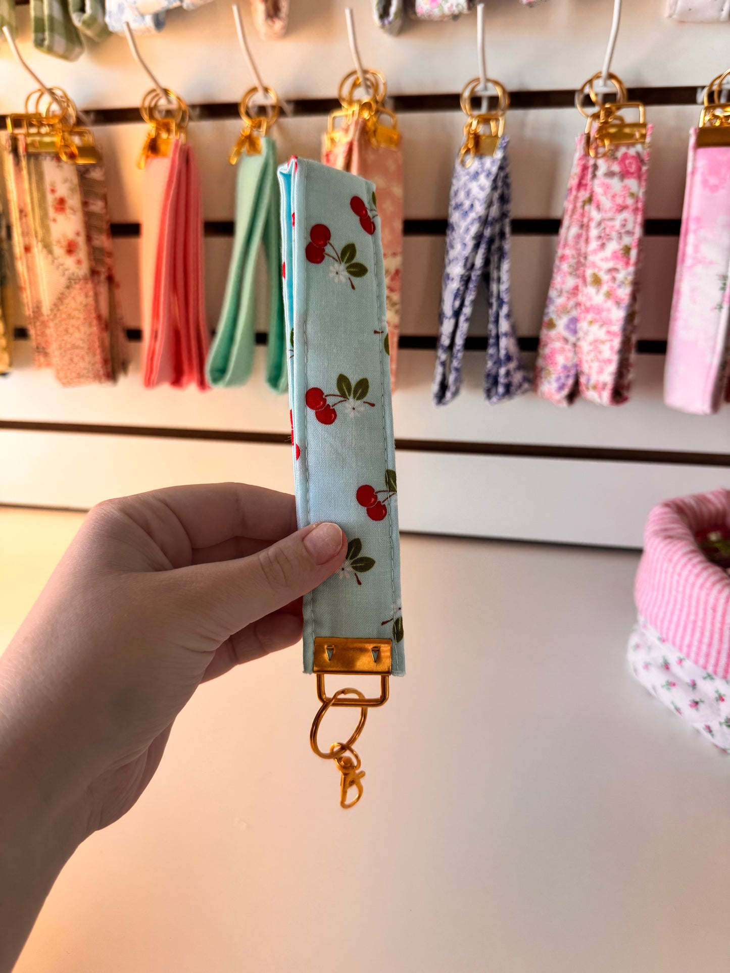 Blue Cherries Wristlet (Limited Edition)