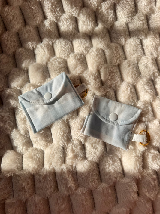 Blue Gingham AirPods Case