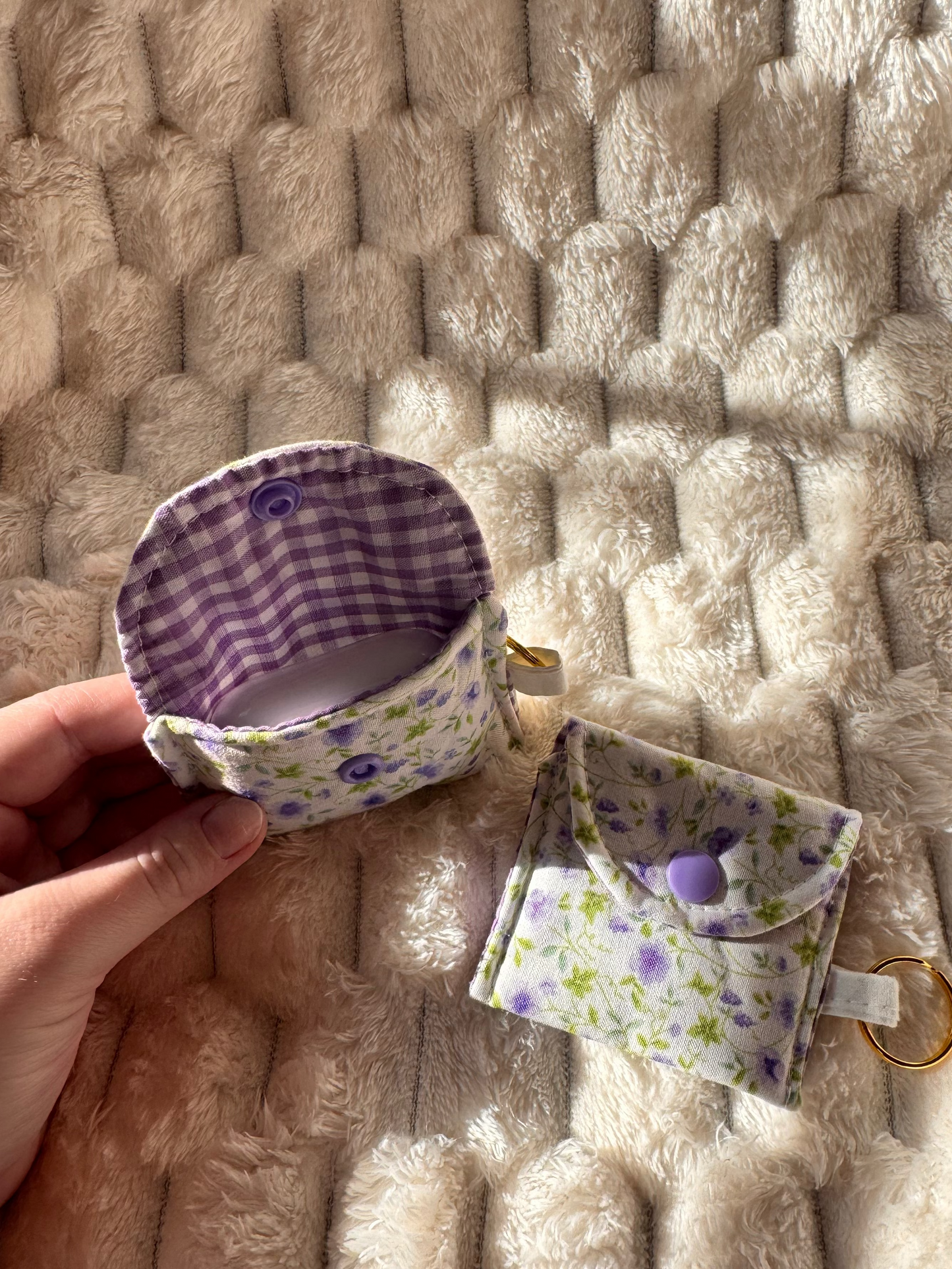 Purple Flowers AirPods Case