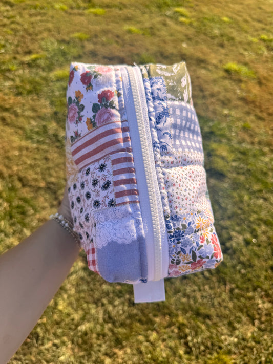 Patchy Floral Makeup Bag