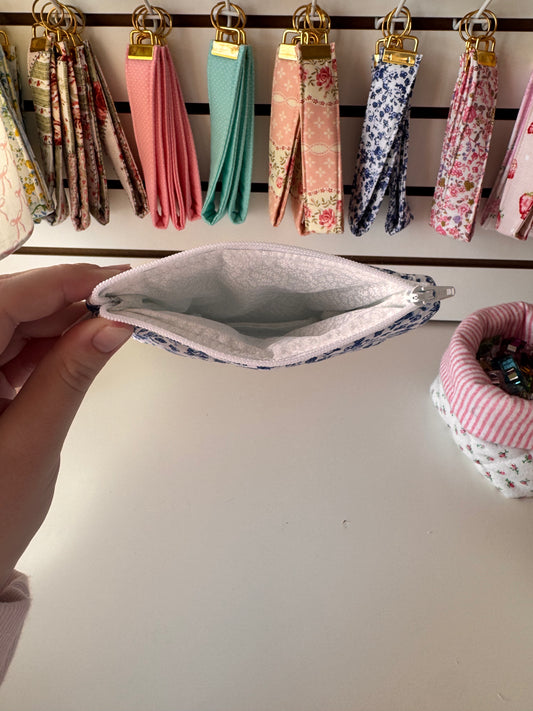 Deep Blue Floral Wallet