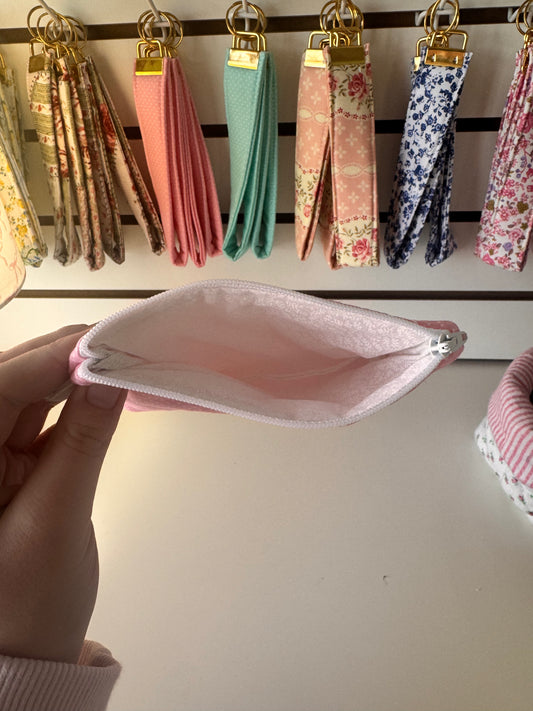 White Dots on Pink Wallet