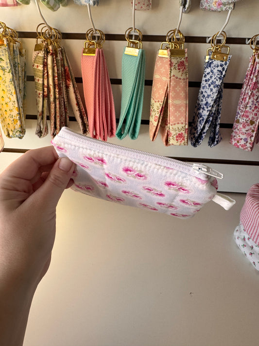 Vintage Flowers (Blue)(Straight Stitched) Wallet (Limited Edition)