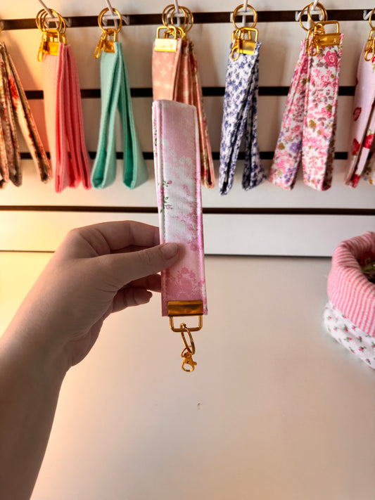 Faded Pink Floral Wristlet (Limited Edition)