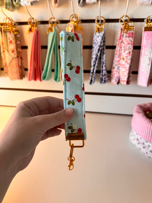 Blue Cherries Wristlet (Limited Edition)