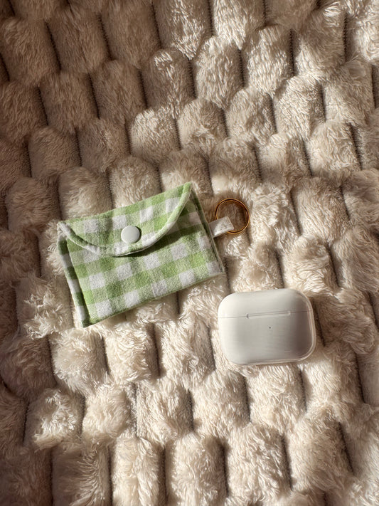 Green Gingham AirPods Case