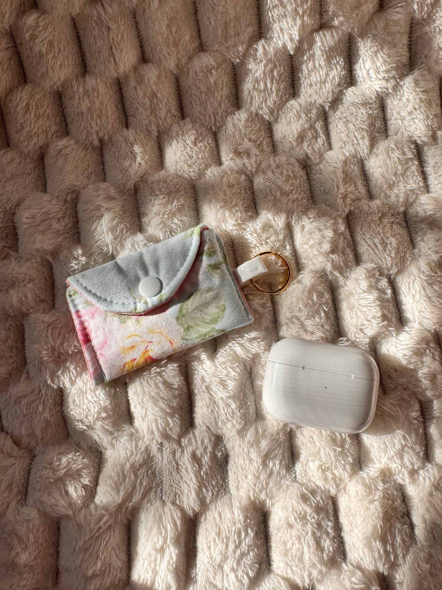 Mint Flowers AirPods Case