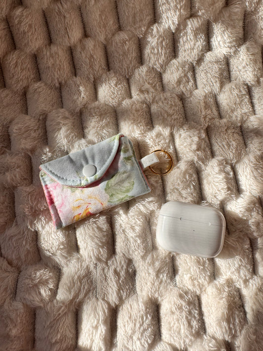Mint Flowers AirPods Case