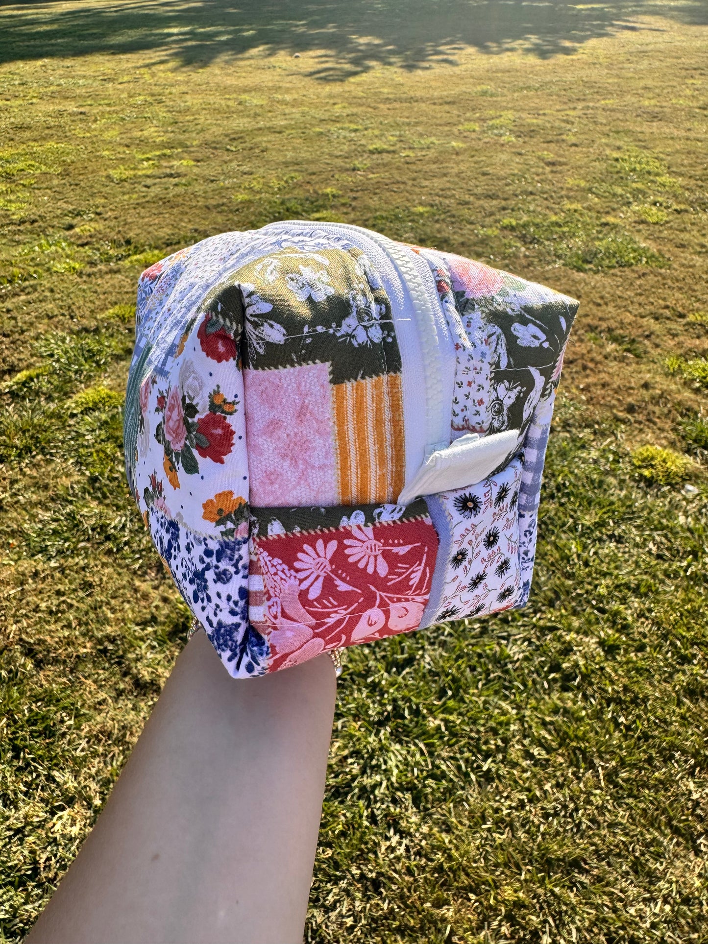 Patchy Floral Makeup Bag