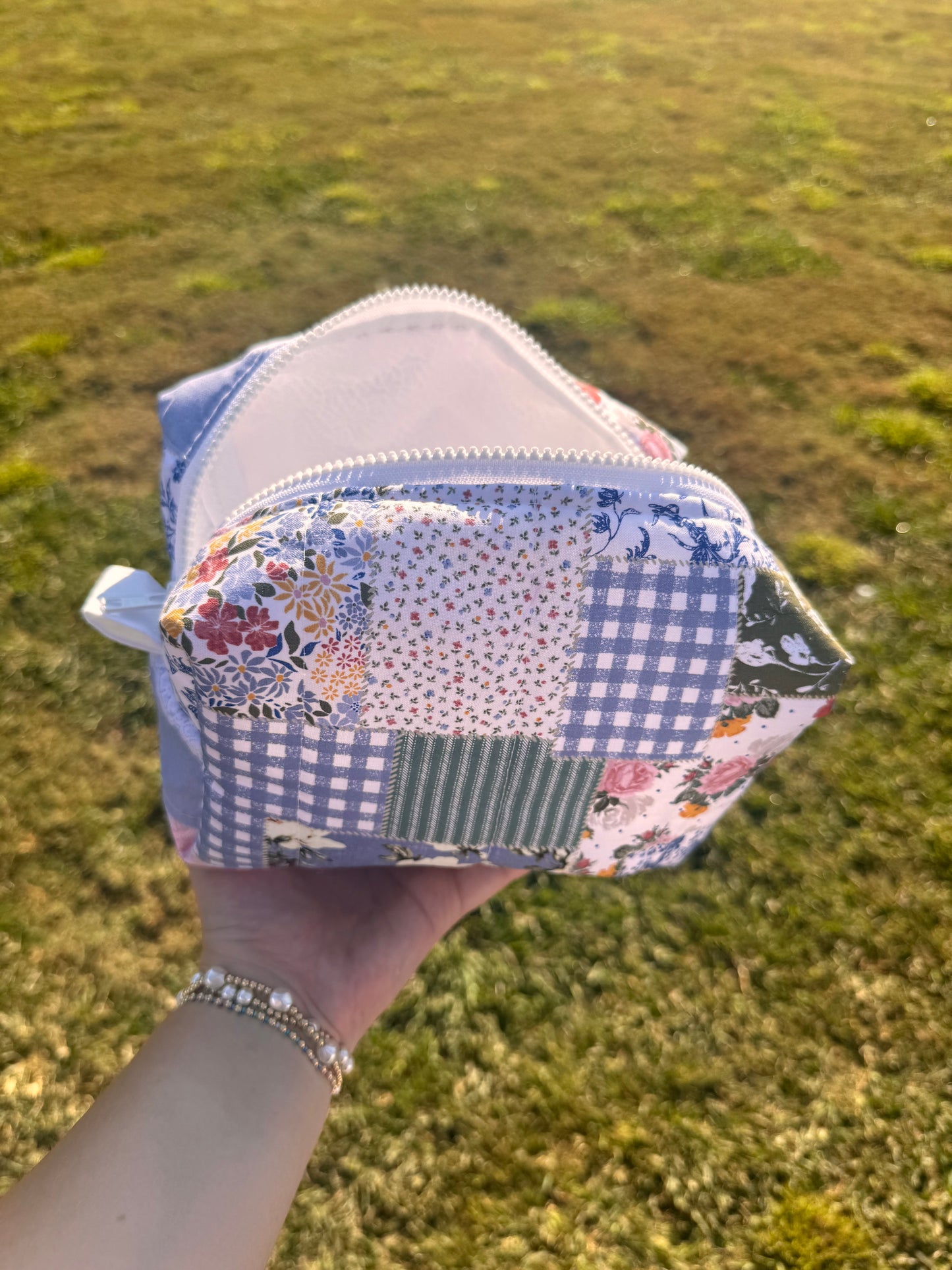 Patchy Floral Makeup Bag