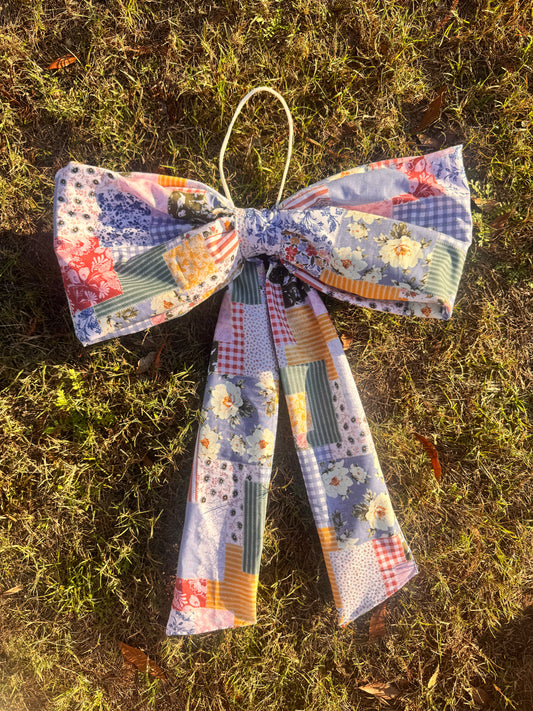 Patchy Floral Big Bow