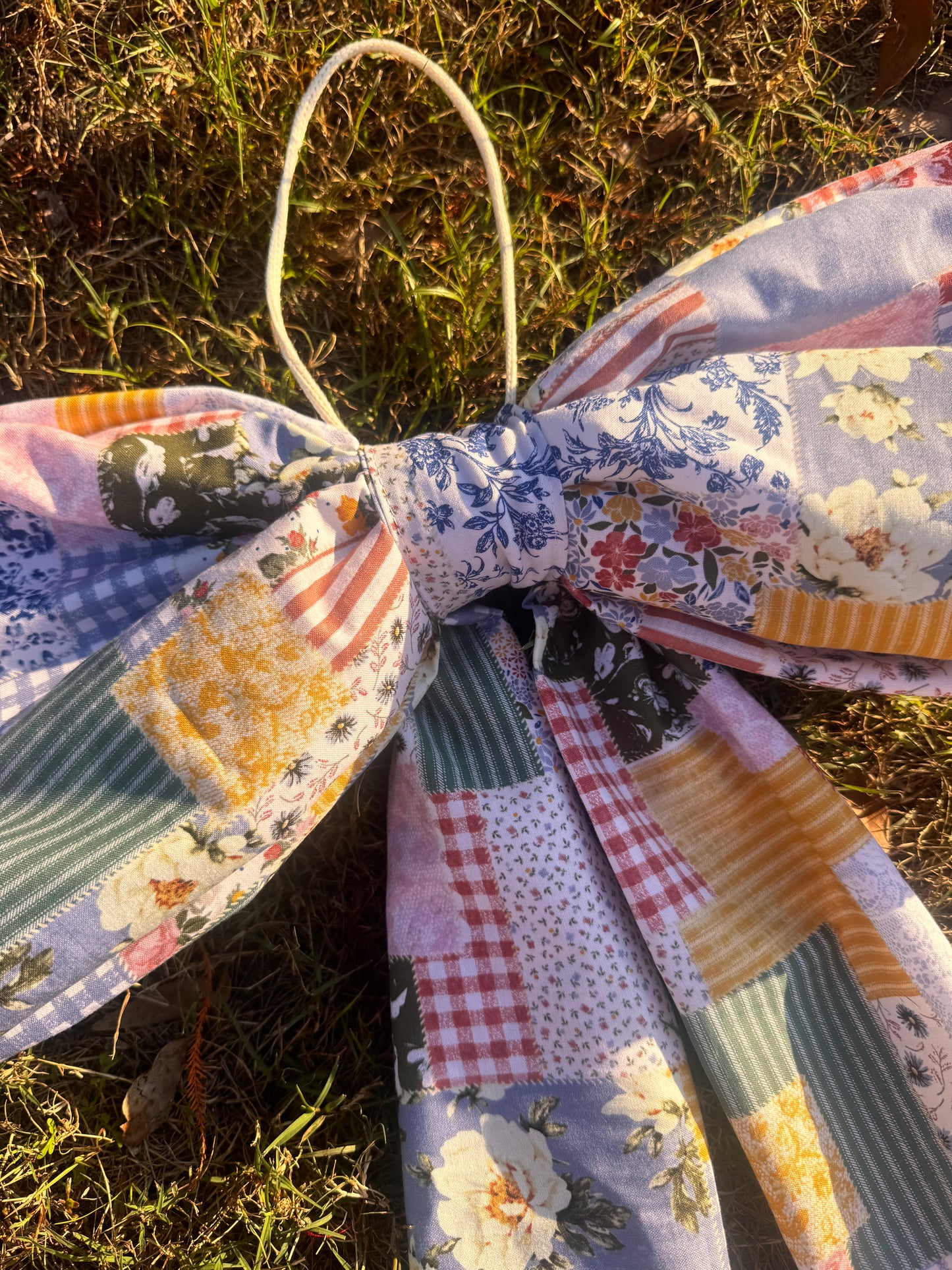 Patchy Floral Big Bow