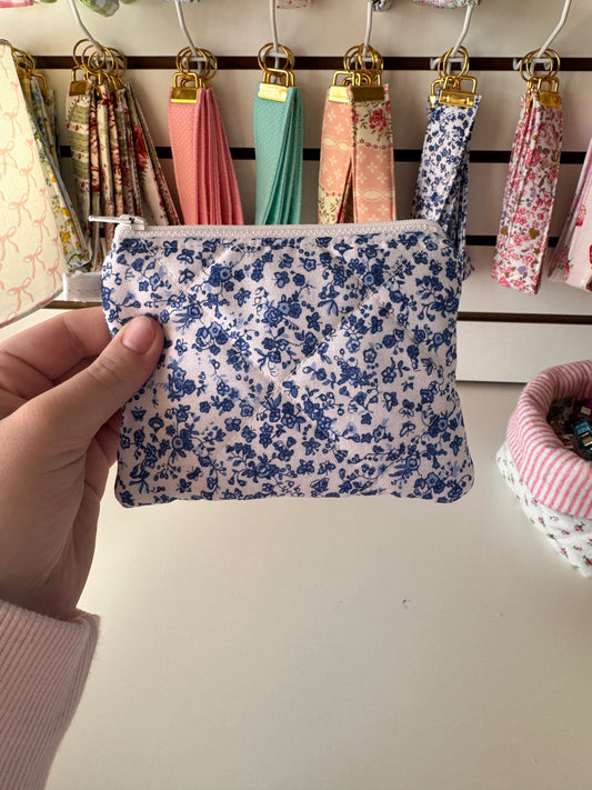 Deep Blue Floral Wallet