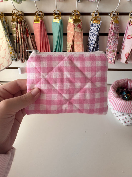 Pink Gingham Wallet