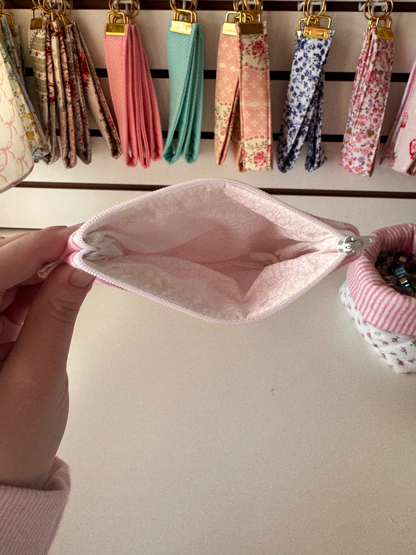 Pink Gingham Wallet