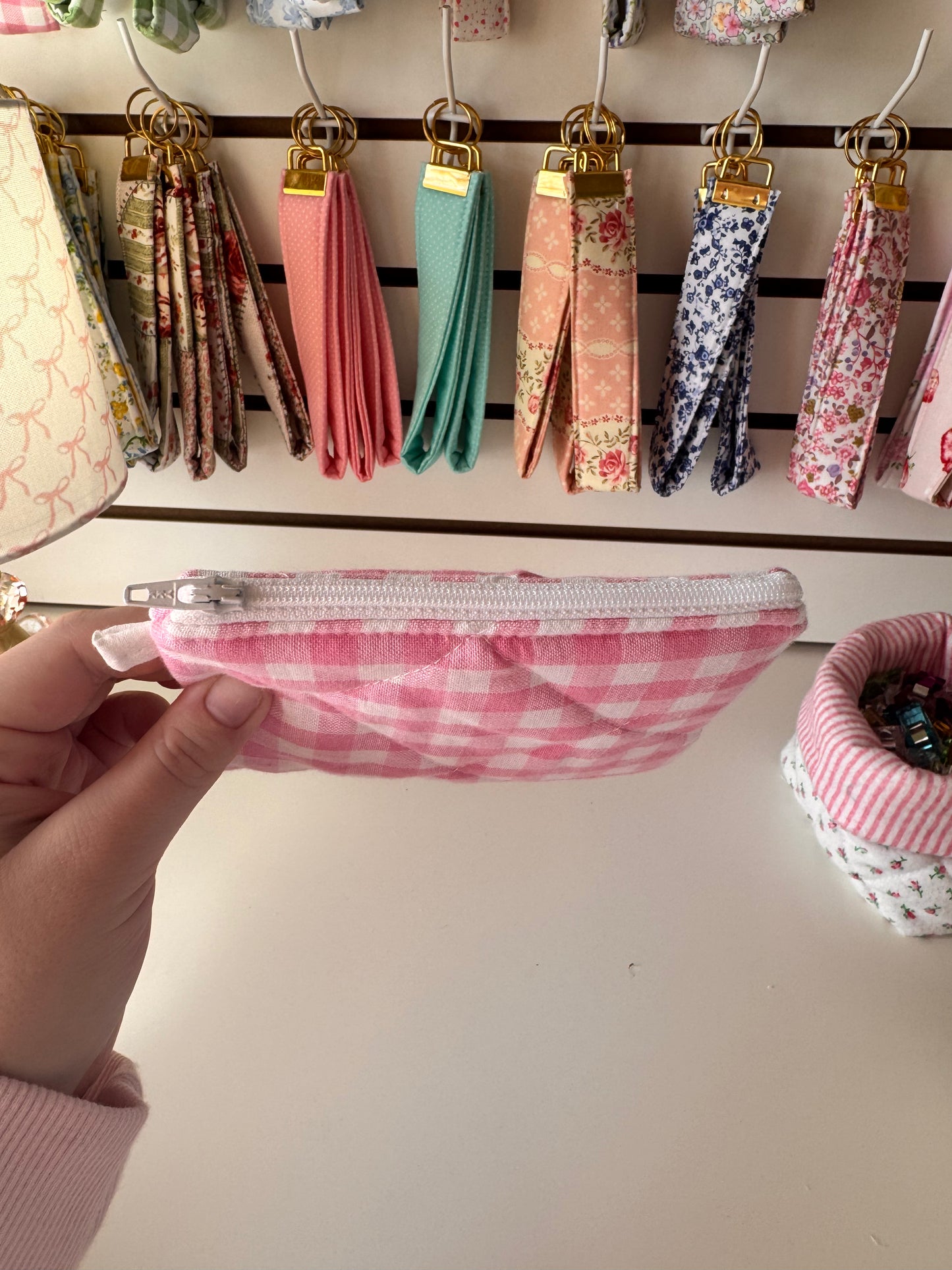 Pink Gingham Wallet