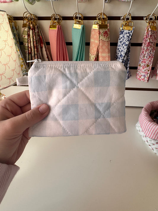 Blue Gingham Wallet