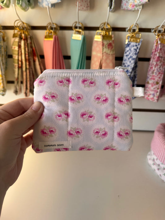 Vintage Flowers (Blue)(Straight Stitched) Wallet (Limited Edition)