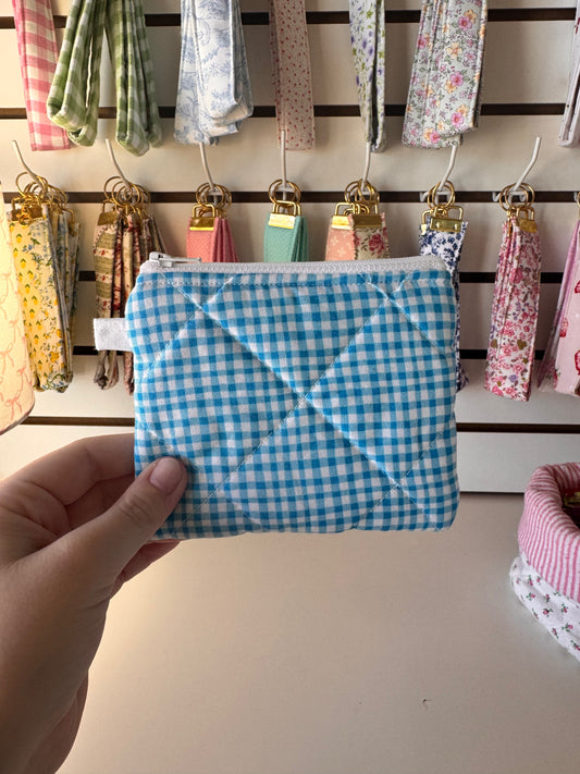 Dark Blue Gingham Wallet (Limited Edition)